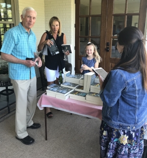 Kate loved helping the booksellers! She handed out bookmarks and added lots of cuteness.